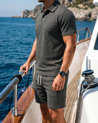 Herren Set Poloshirt & Shorts – Modisches bequemes Sommer-Outfit für warme Tage | Elias