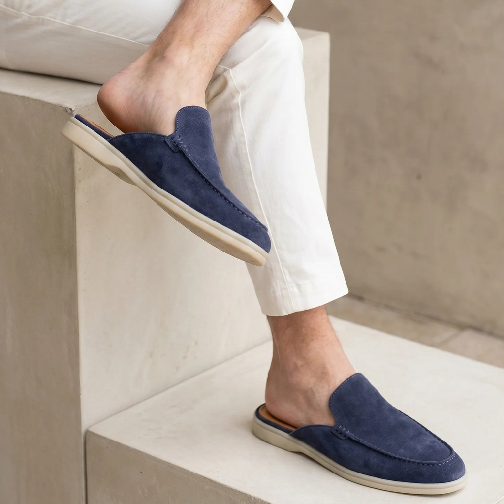 Men's mules with an open back and embroidered detail – Casual and comfortable for everyday wear | Levi