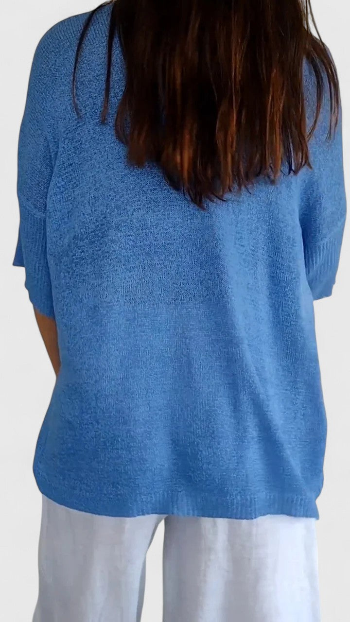 Damen Bluse V-Ausschnitt knitterfrei – komfortabel für Büro & Alltag | Isla