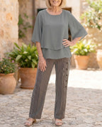 Damen Bluse zweiteiliges Set – vielseitig für Alltag & besondere Anlässe | Augustina