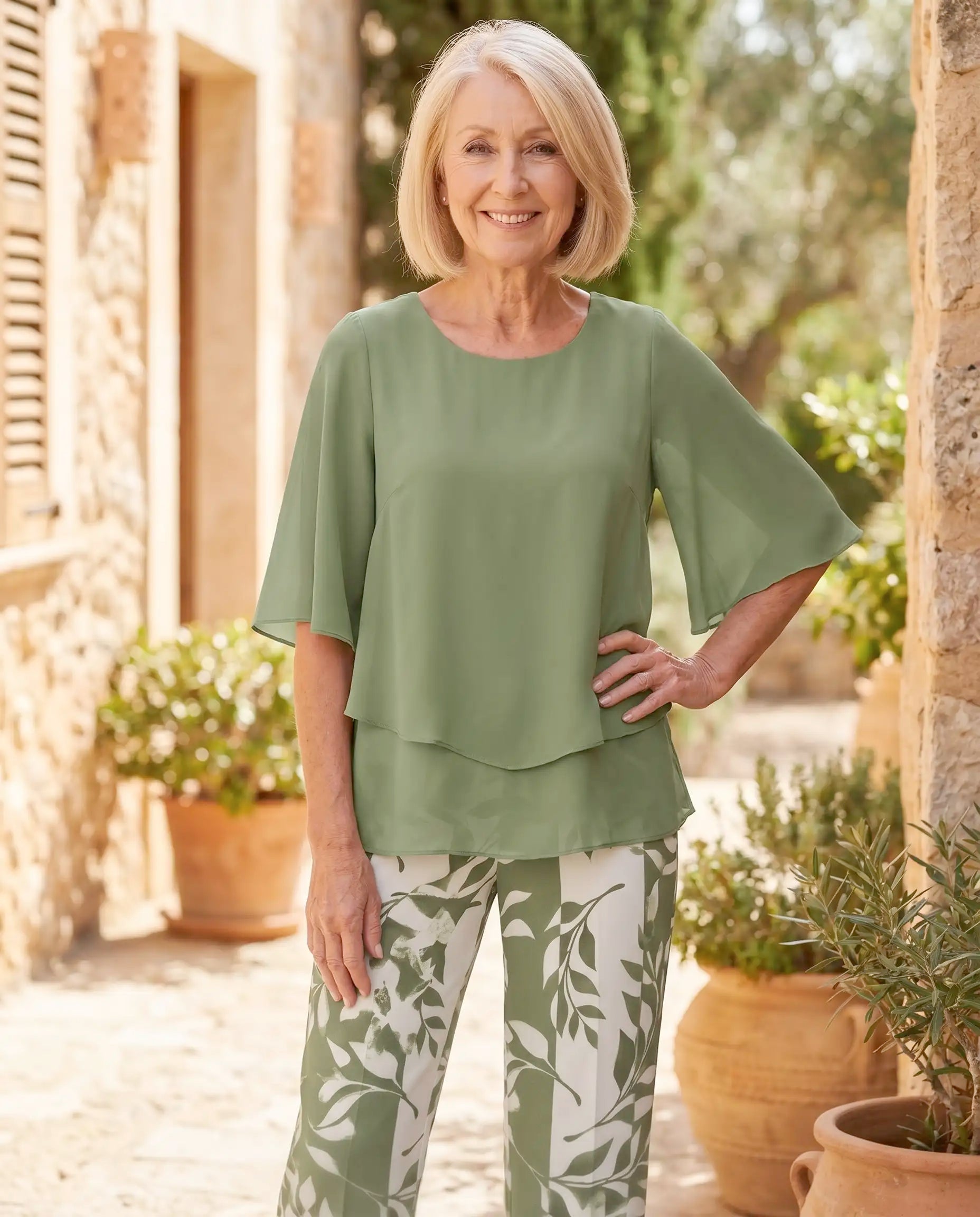 Damen Bluse zweiteiliges Set – vielseitig für Alltag & besondere Anlässe | Augustina