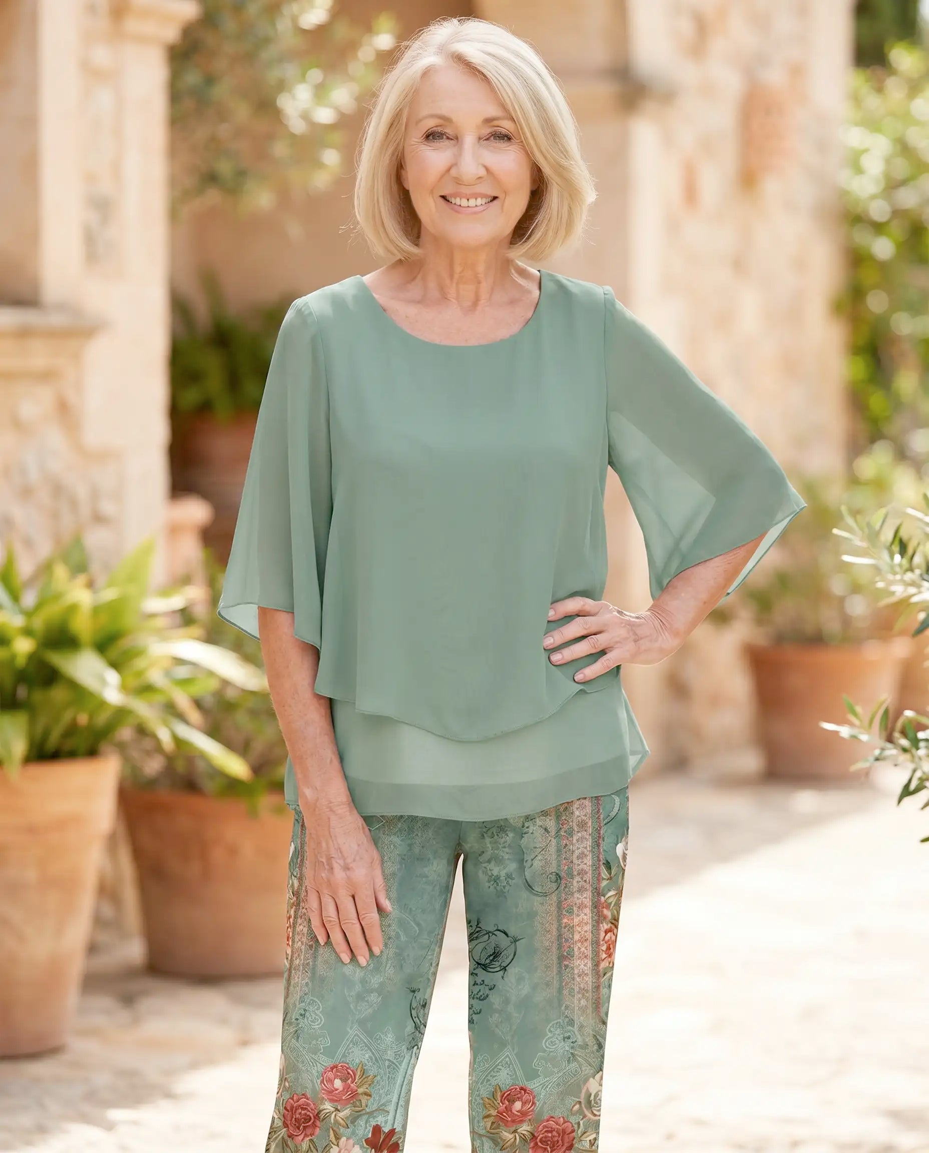 Damen Bluse zweiteiliges Set – vielseitig für Alltag & besondere Anlässe | Augustina