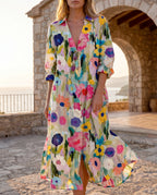 Damen Maxikleid Boho – floraler Print mit fließendem Fall | Magnolia