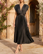 Damen Maxikleid plissiert fließend – Sommerhochzeit & Abend | Grace