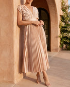 Damen Maxikleid plissiert fließend – Sommerhochzeit & Abend | Grace