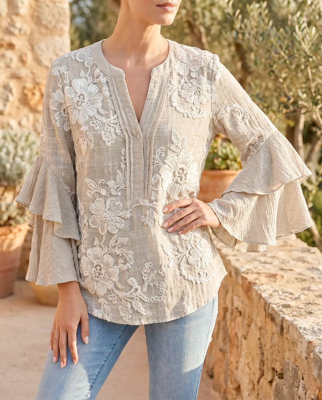 Damen Bluse leicht & fließend – femininer Schnitt für den Alltag | Layla