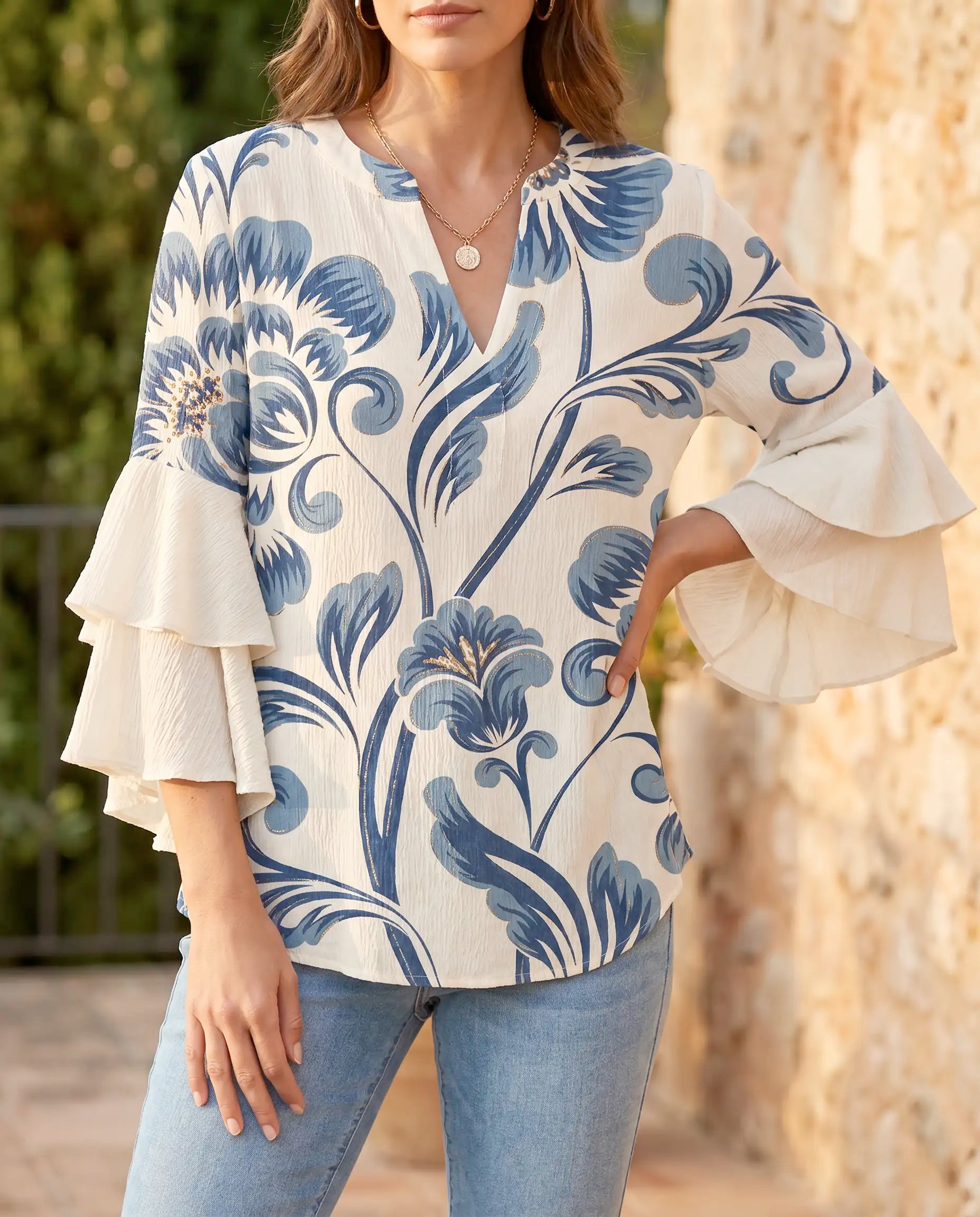 Damen Bluse leicht & fließend – femininer Schnitt für den Alltag | Layla
