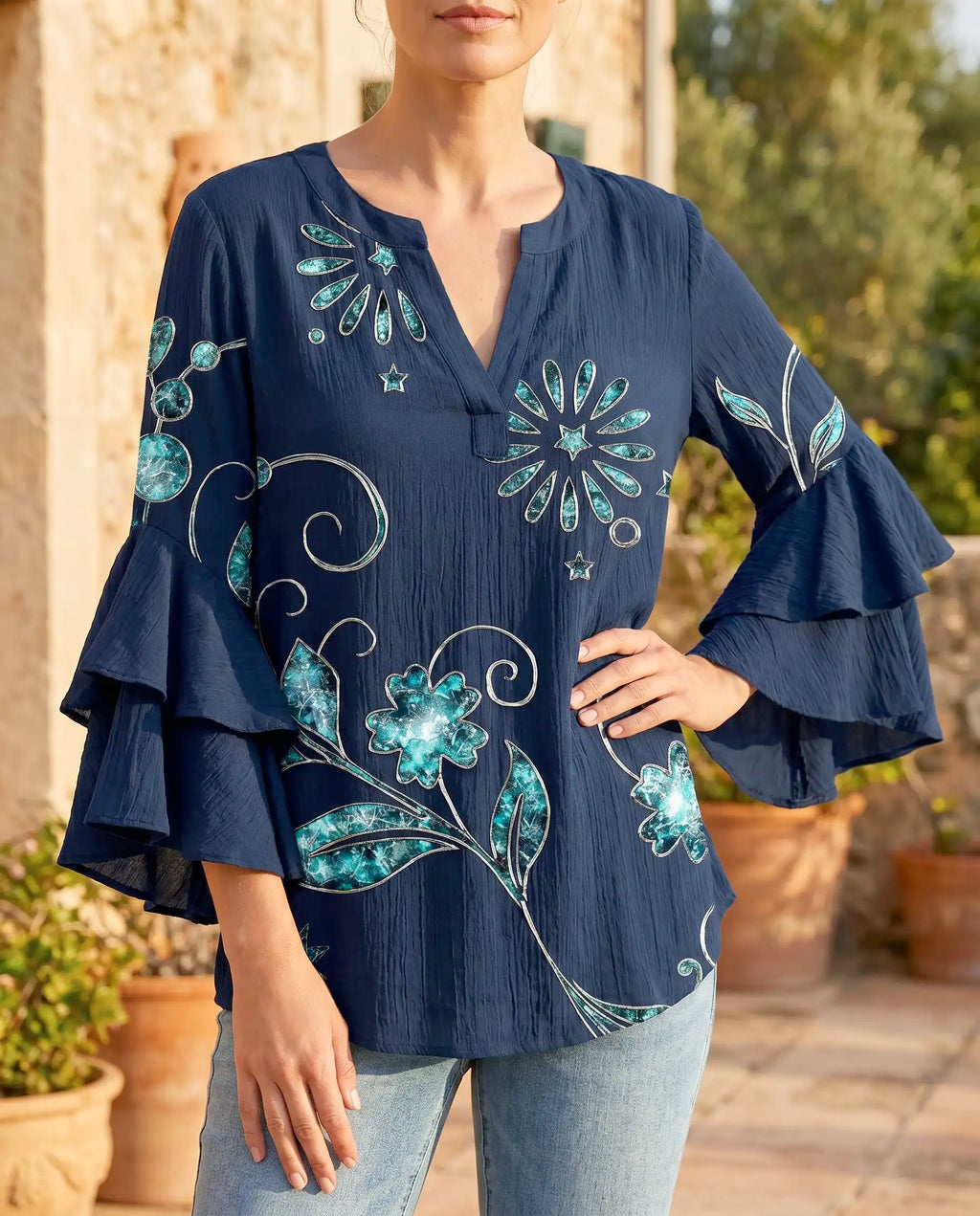 Damen Bluse leicht & fließend – femininer Schnitt für den Alltag | Layla