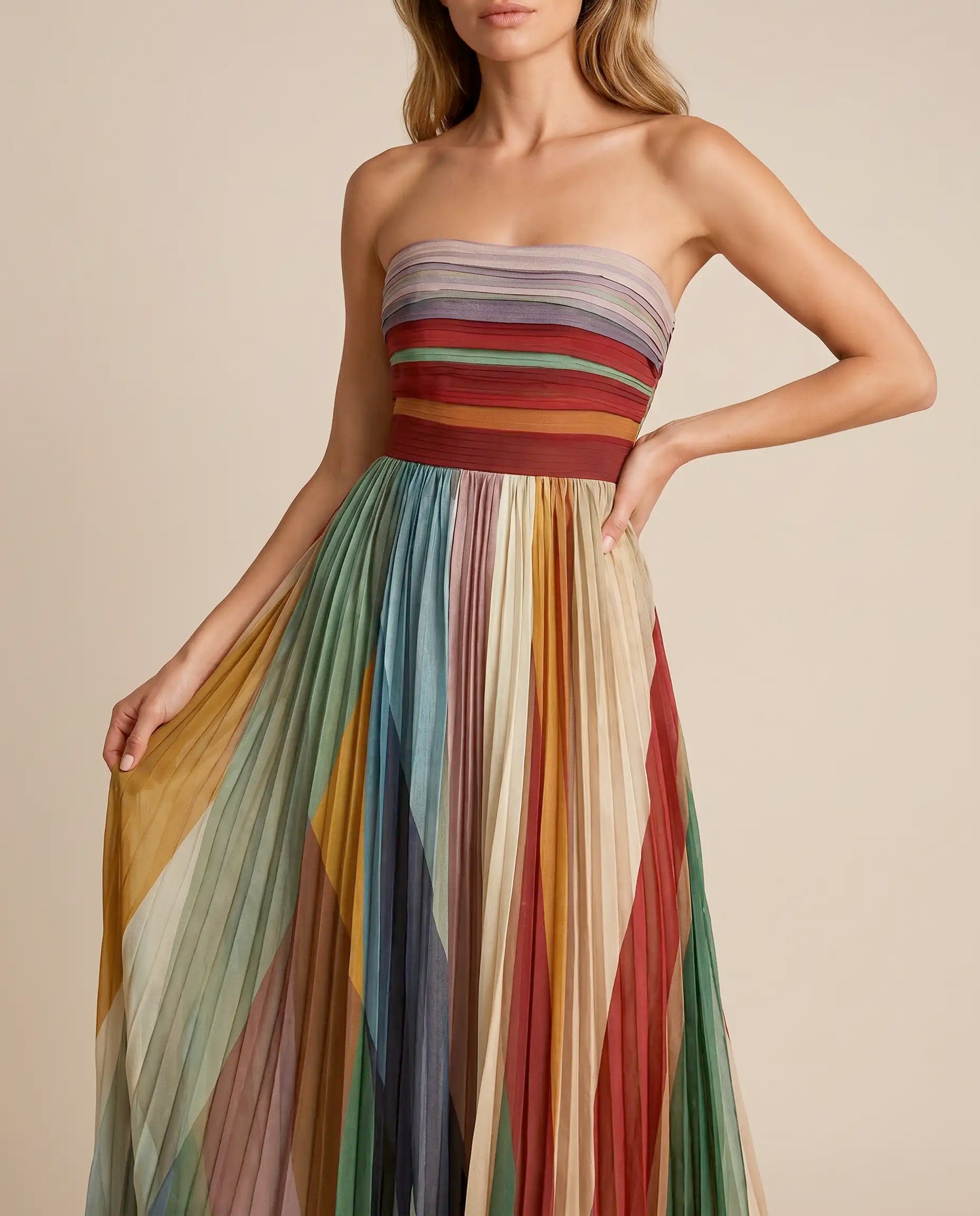 Damen Maxikleid fließend – glamouröses Partykleid für Feiertage & besondere Anlässe | Greta