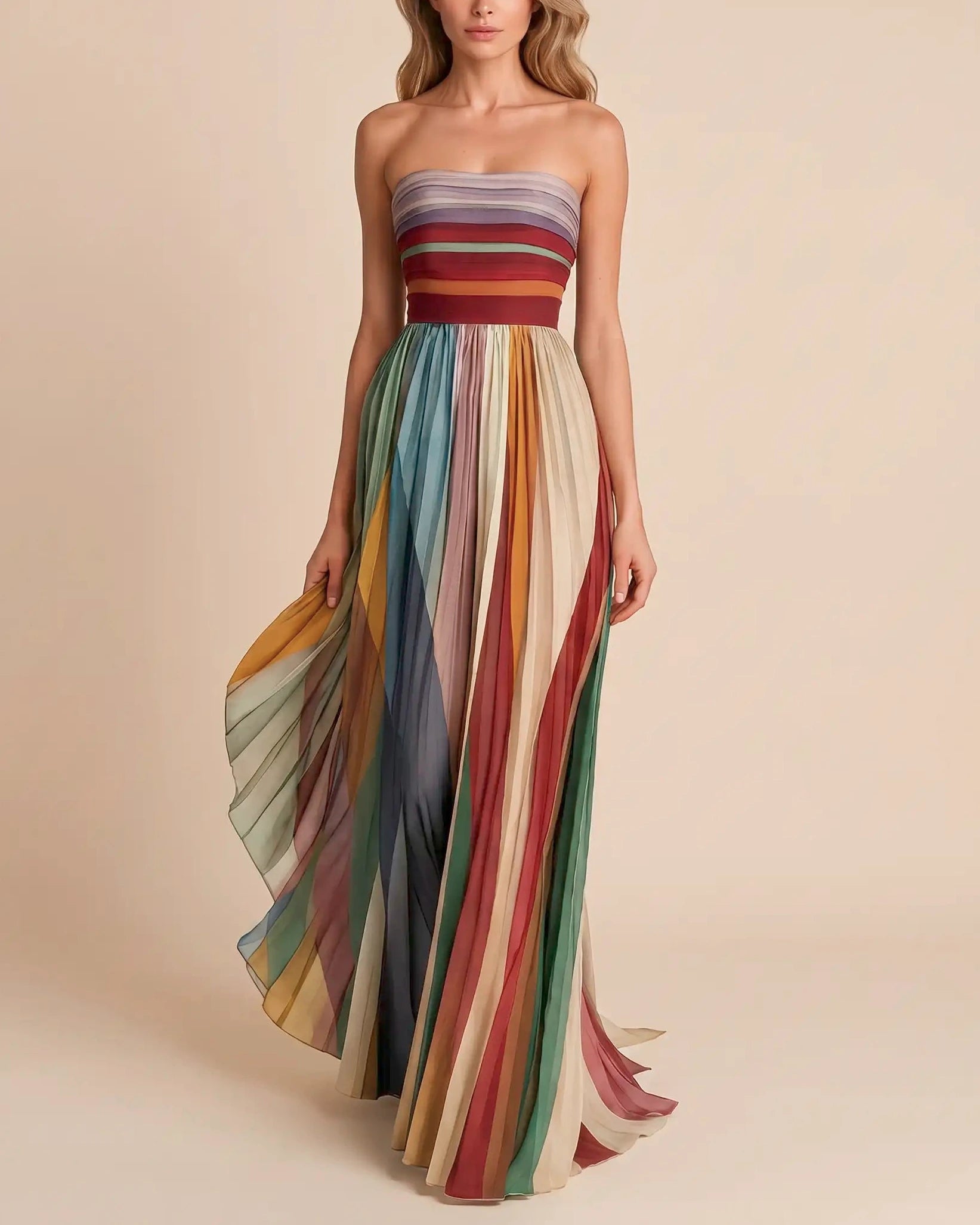 Damen Maxikleid fließend – glamouröses Partykleid für Feiertage & besondere Anlässe | Greta