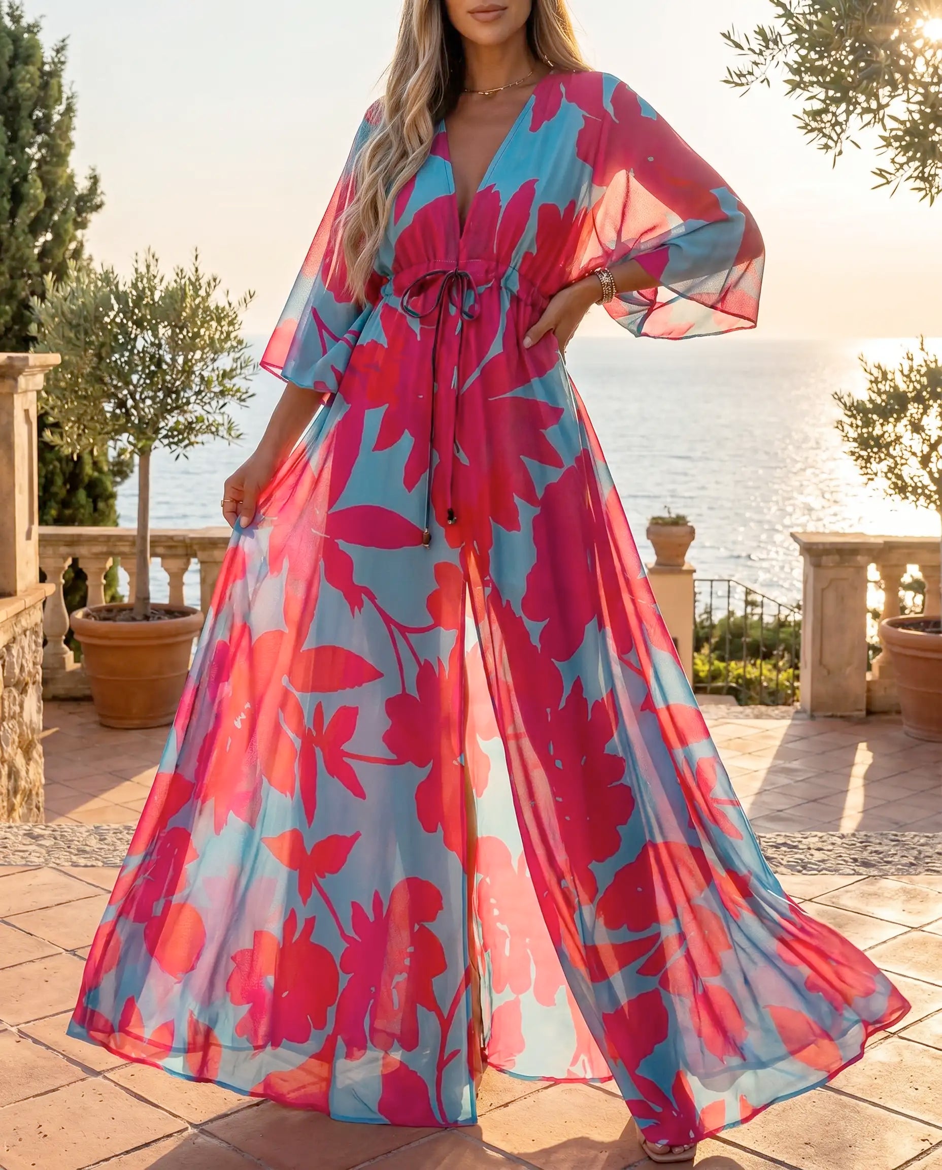 Damen Maxikleid floral – leicht & fließend mit lebhaftem Print | Thalia