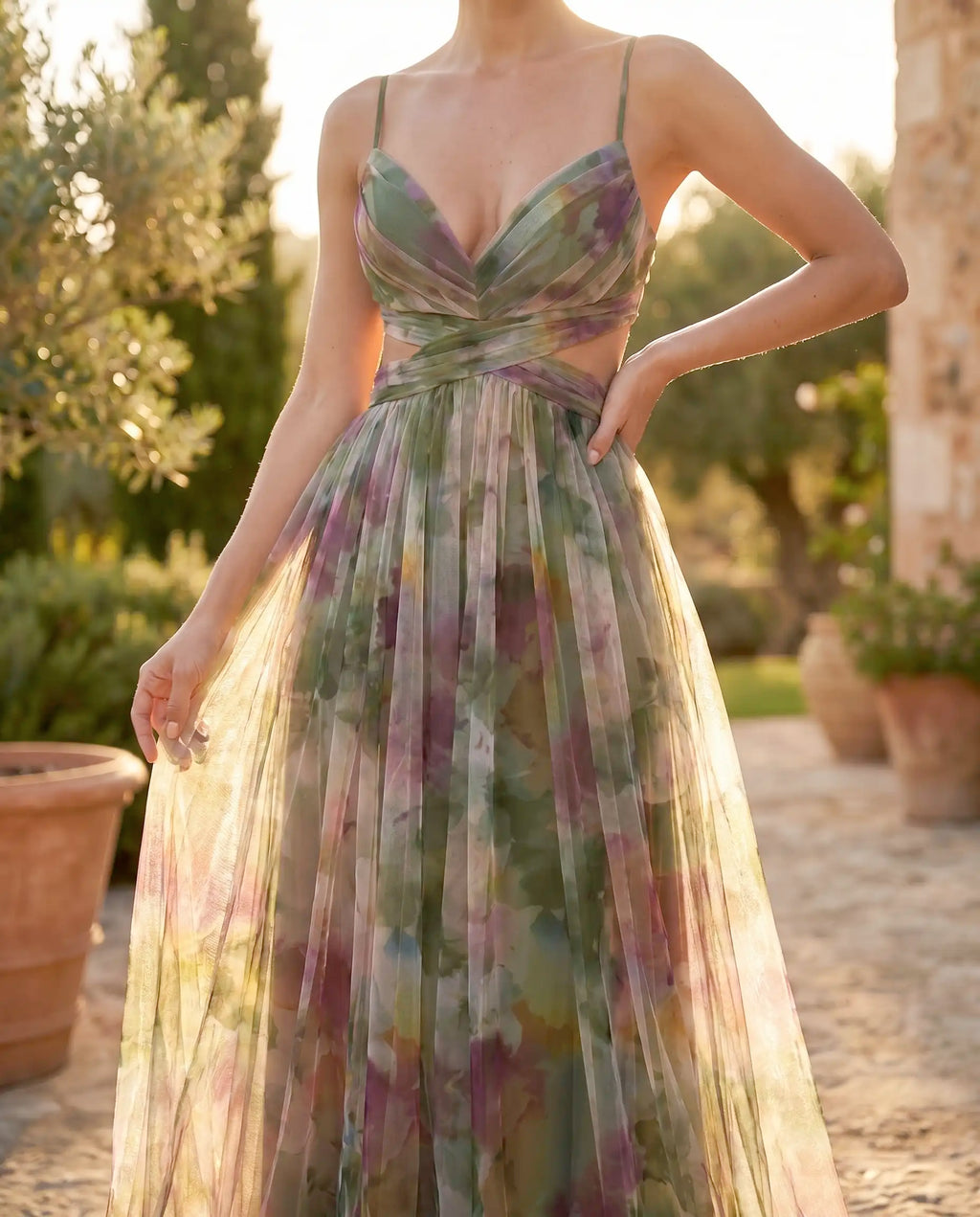 Damen Sommerkleid Maxikleid floraler Druck fließend – lebhaft für Sommeranlässe | Astrid