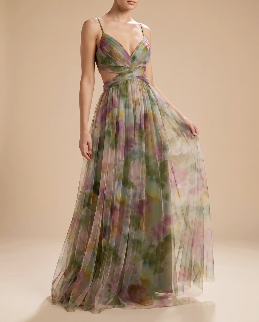 Damen Sommerkleid Maxikleid floraler Druck fließend – lebhaft für Sommeranlässe | Astrid