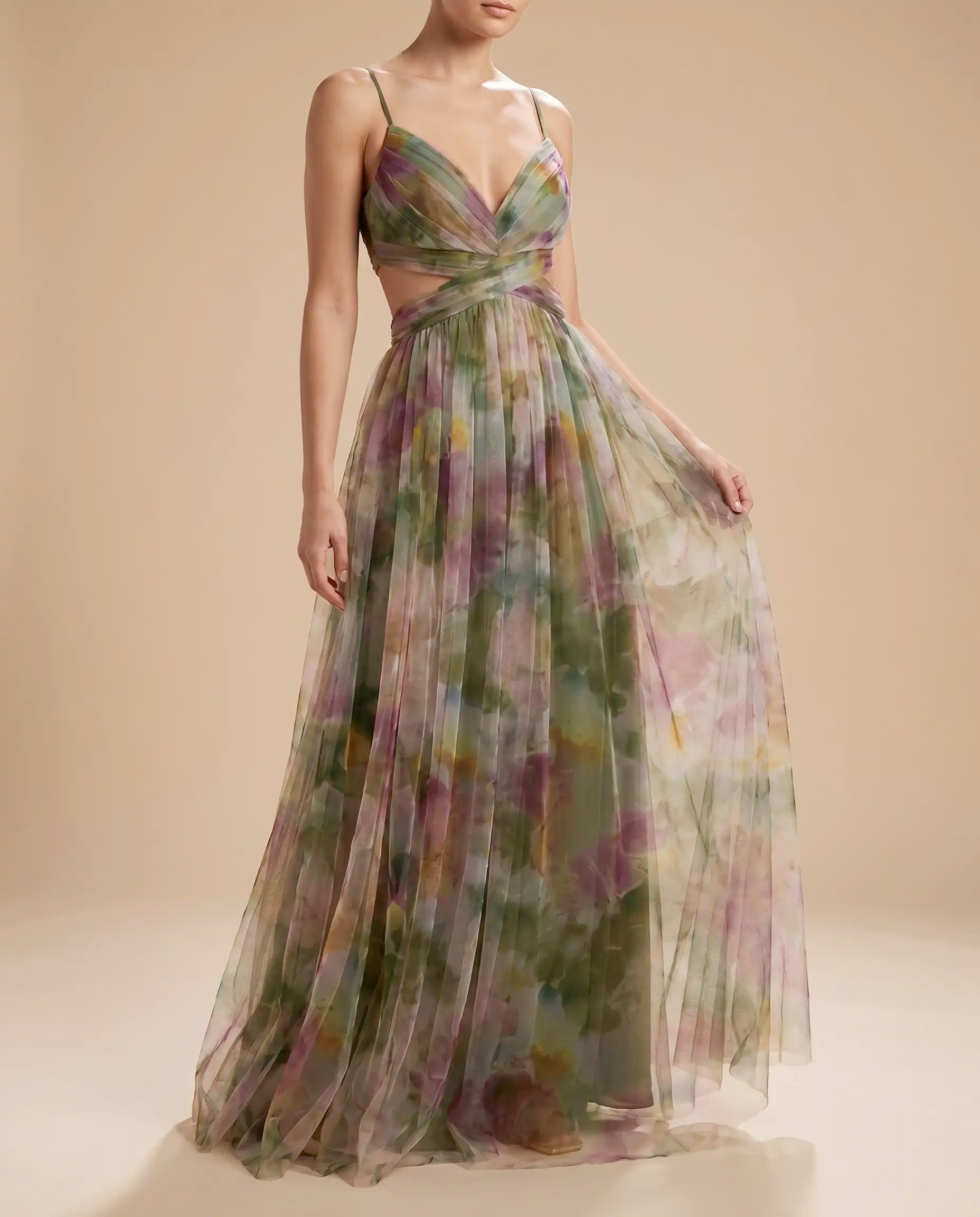 Damen Sommerkleid Maxikleid floraler Druck fließend – lebhaft für Sommeranlässe | Astrid
