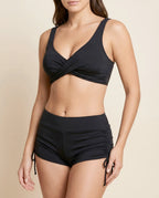 Damen Bikini-Set Twist-Oberteil mit Badeshorts – verstellbare Träger für Strand & Pool | Jane