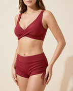 Damen Bikini-Set Twist-Oberteil mit Badeshorts – verstellbare Träger für Strand & Pool | Jane