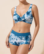 Damen Bikini-Set Twist-Oberteil mit Badeshorts – verstellbare Träger für Strand & Pool | Jane