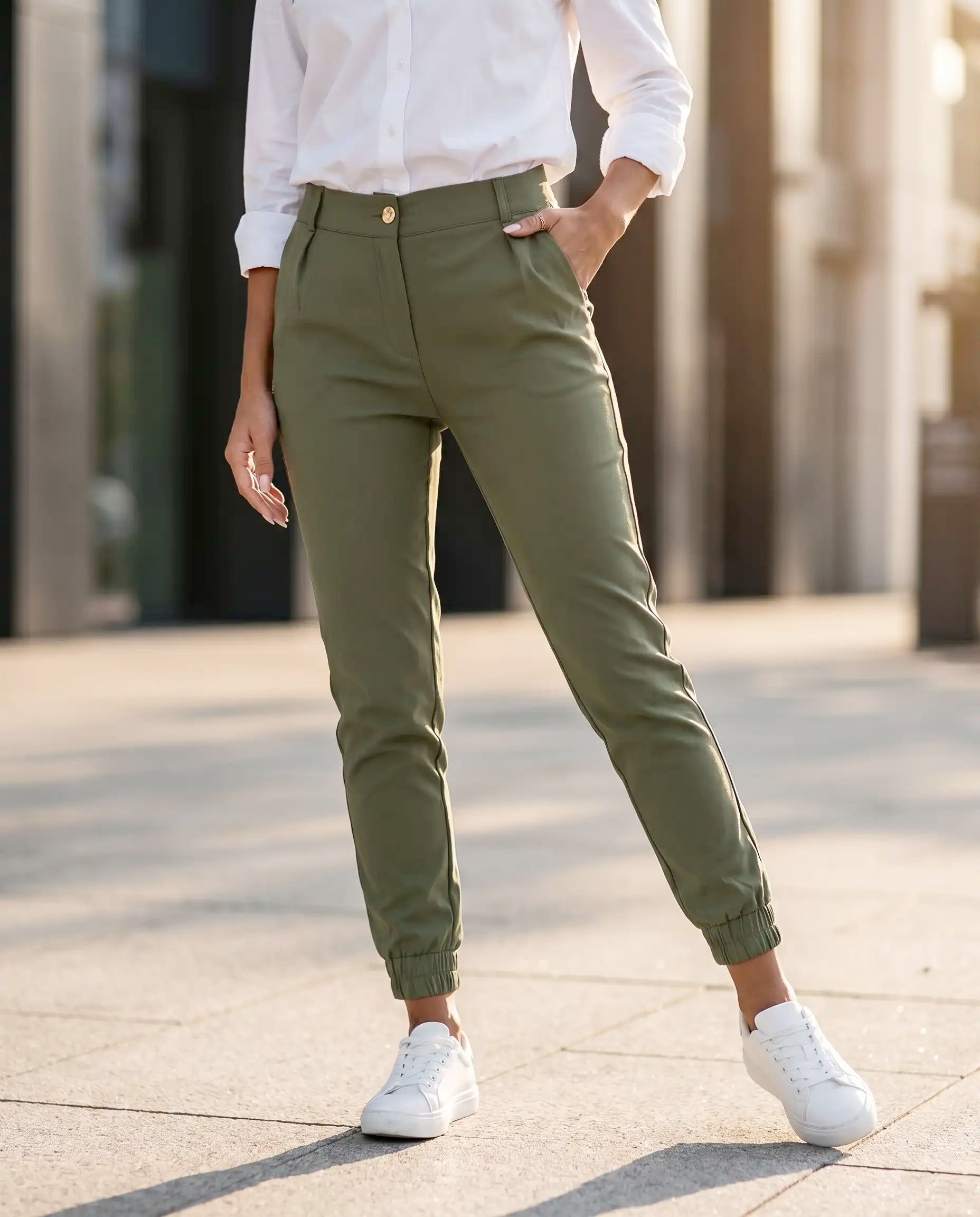 Damen Hose hoher Elastikbund Stretch – bequem für den Alltag | Yuna