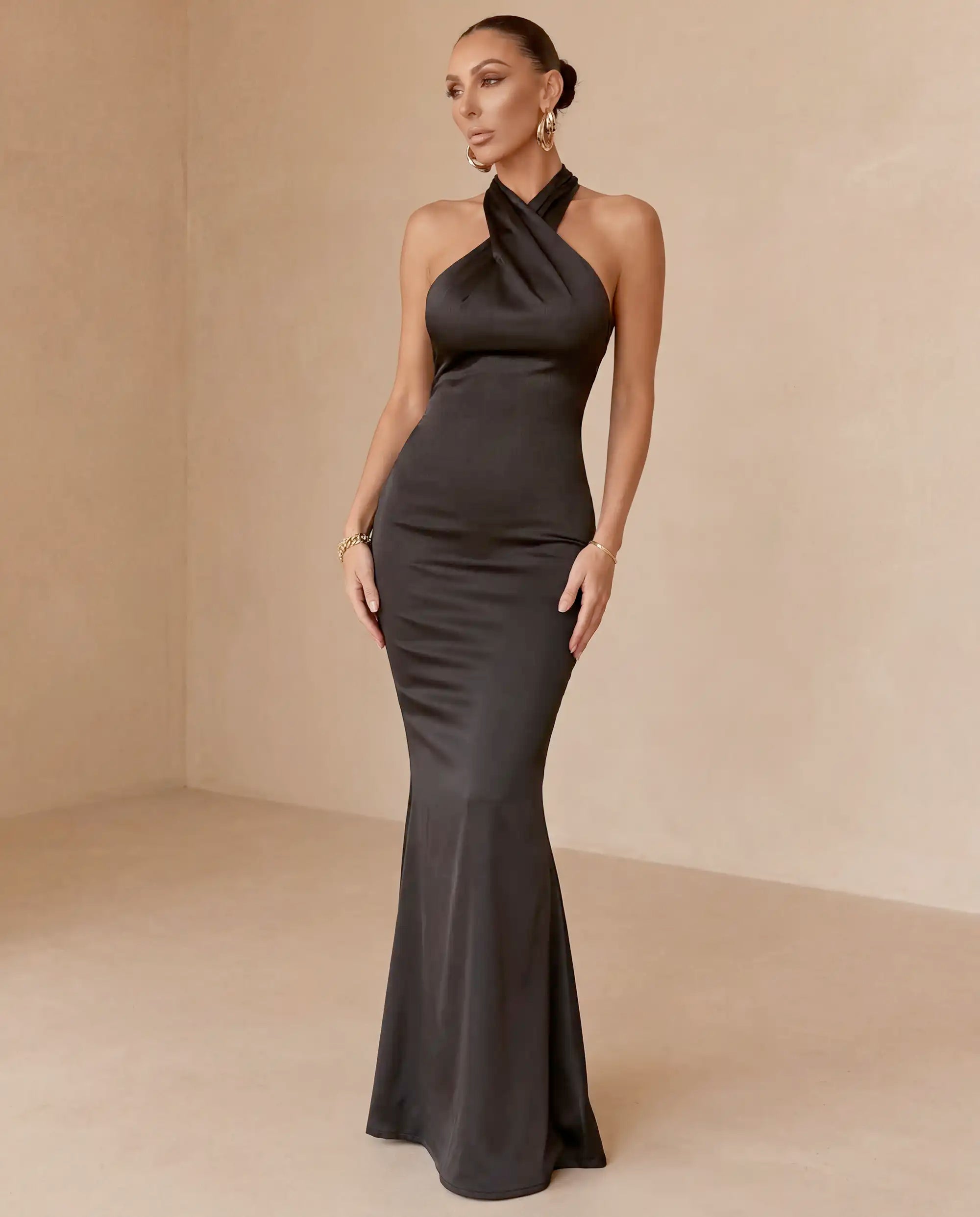 Damen Abendkleid figurbetont rückenfrei Meerjungfrau-Schnitt – Hochzeit & Gala | Lyra