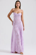 Damen Sommerkleid Maxikleid rückenfrei verstellbare Träger fließend – Gartenparty & Hochzeitsgast | Dafne