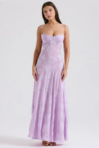 Damen Sommerkleid Maxikleid rückenfrei verstellbare Träger fließend – Gartenparty & Hochzeitsgast | Dafne