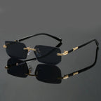 Women's Rimless Sunglasses with Cut Edge – Stylish & Protective for Travel & Everyday Wear | Antje