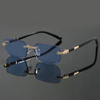 Women's Rimless Sunglasses with Cut Edge – Stylish & Protective for Travel & Everyday Wear | Antje