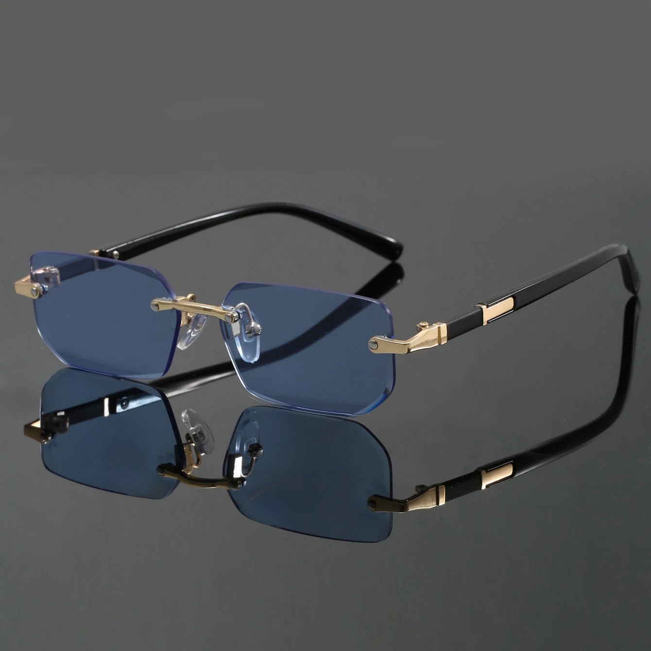 Women's Rimless Sunglasses with Cut Edge – Stylish & Protective for Travel & Everyday Wear | Antje