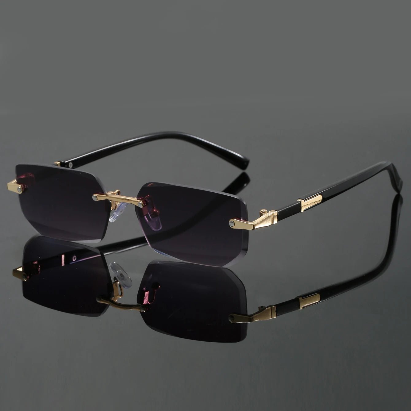 Women's Rimless Sunglasses with Cut Edge – Stylish & Protective for Travel & Everyday Wear | Antje