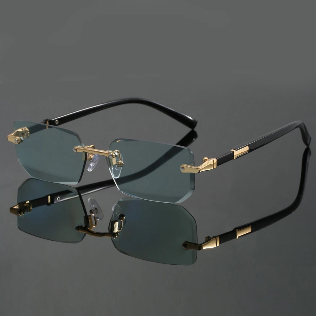 Women's Rimless Sunglasses with Cut Edge – Stylish & Protective for Travel & Everyday Wear | Antje