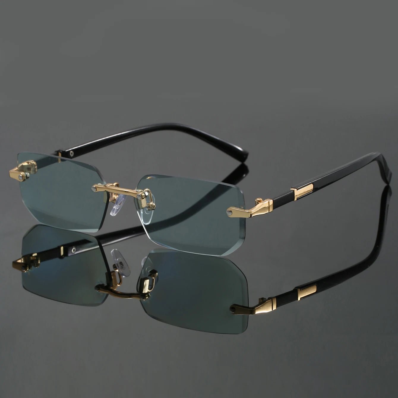Women's Rimless Sunglasses with Cut Edge – Stylish & Protective for Travel & Everyday Wear | Antje