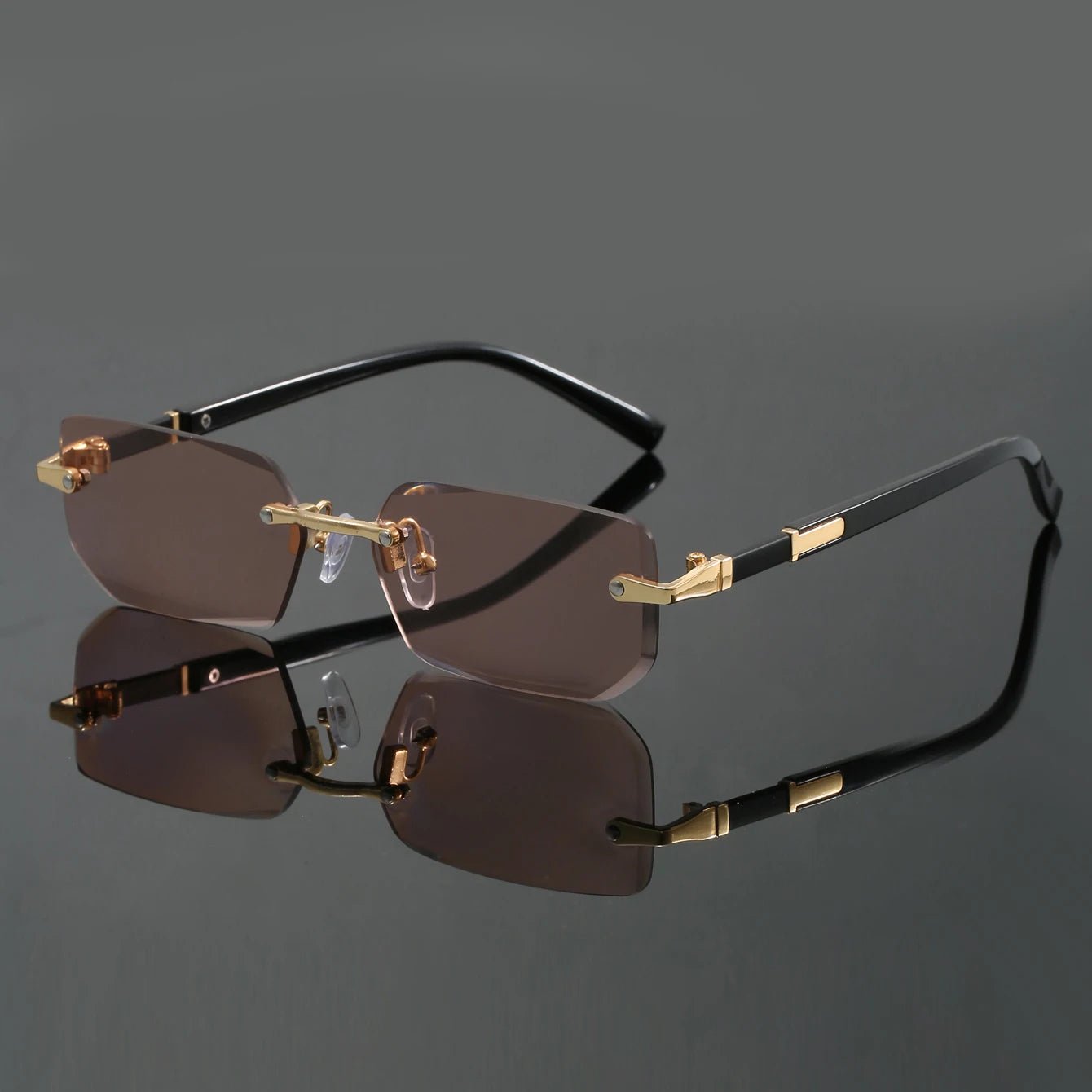 Women's Rimless Sunglasses with Cut Edge – Stylish & Protective for Travel & Everyday Wear | Antje
