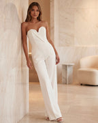 Damen Jumpsuit ärmellos Wide Leg V-Ausschnitt – fließend elegant für besondere Anlässe | Anya