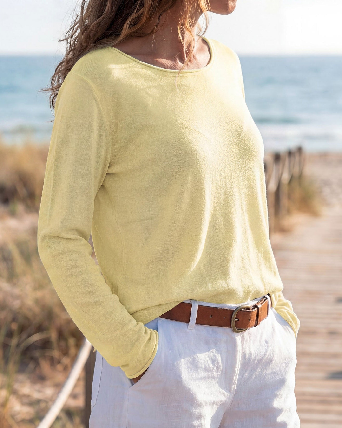 Damen Shirt Langarm Rundhals Stretch Regular Fit – locker atmungsaktiv für den Alltag | Stella